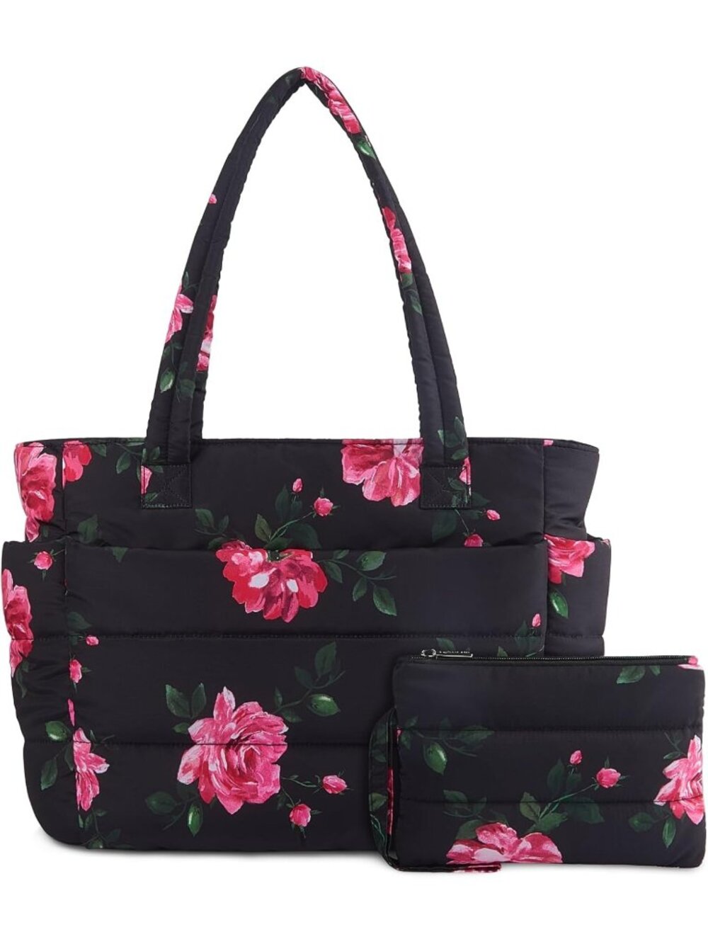 Women's Peony Travel lightweight Puffy Tote Handbag Quilted Shoulder Bag